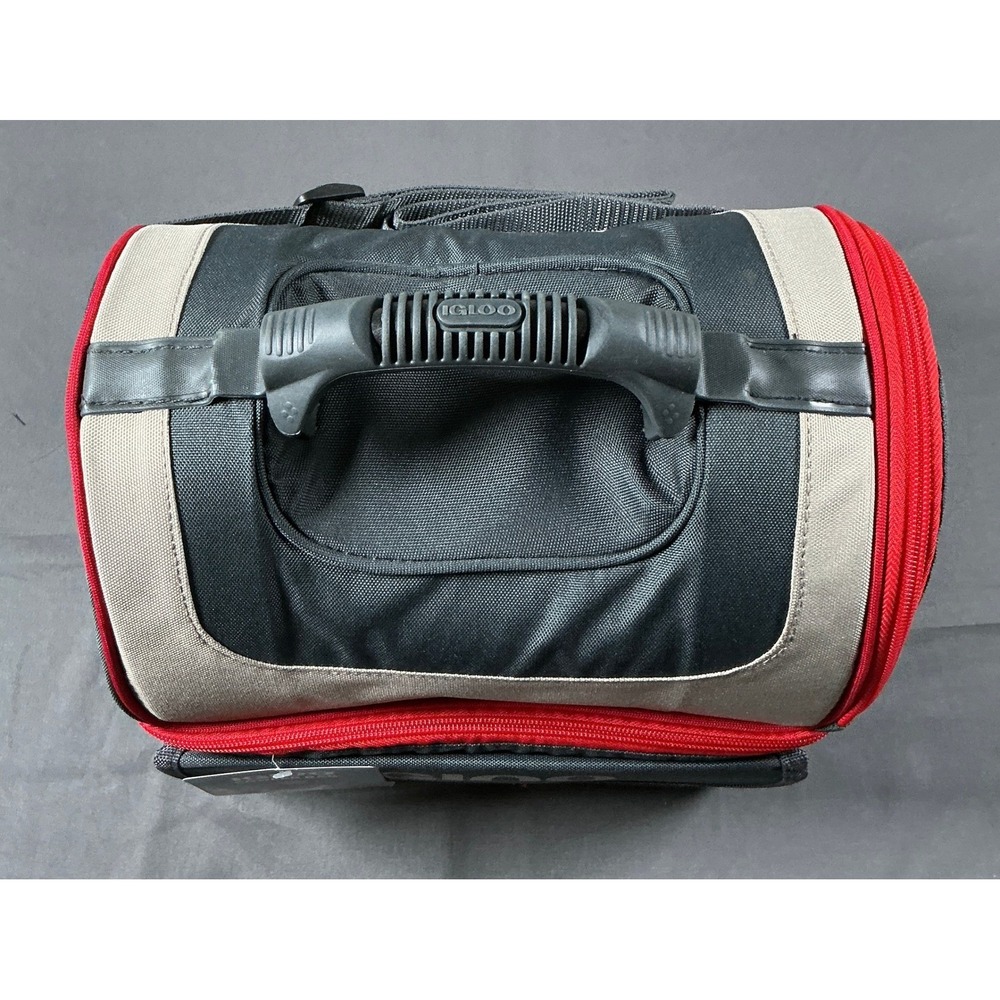 Igloo Playmate Gripper MaxCold 16 Can Cooler Bag Sandstone Red 4901088 NWT - Picture 7 of 8